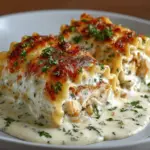 Chicken Alfredo Lasagna Rolls