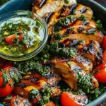 Chimichurri Grilled Chicken Bowl with Garlic Sauce