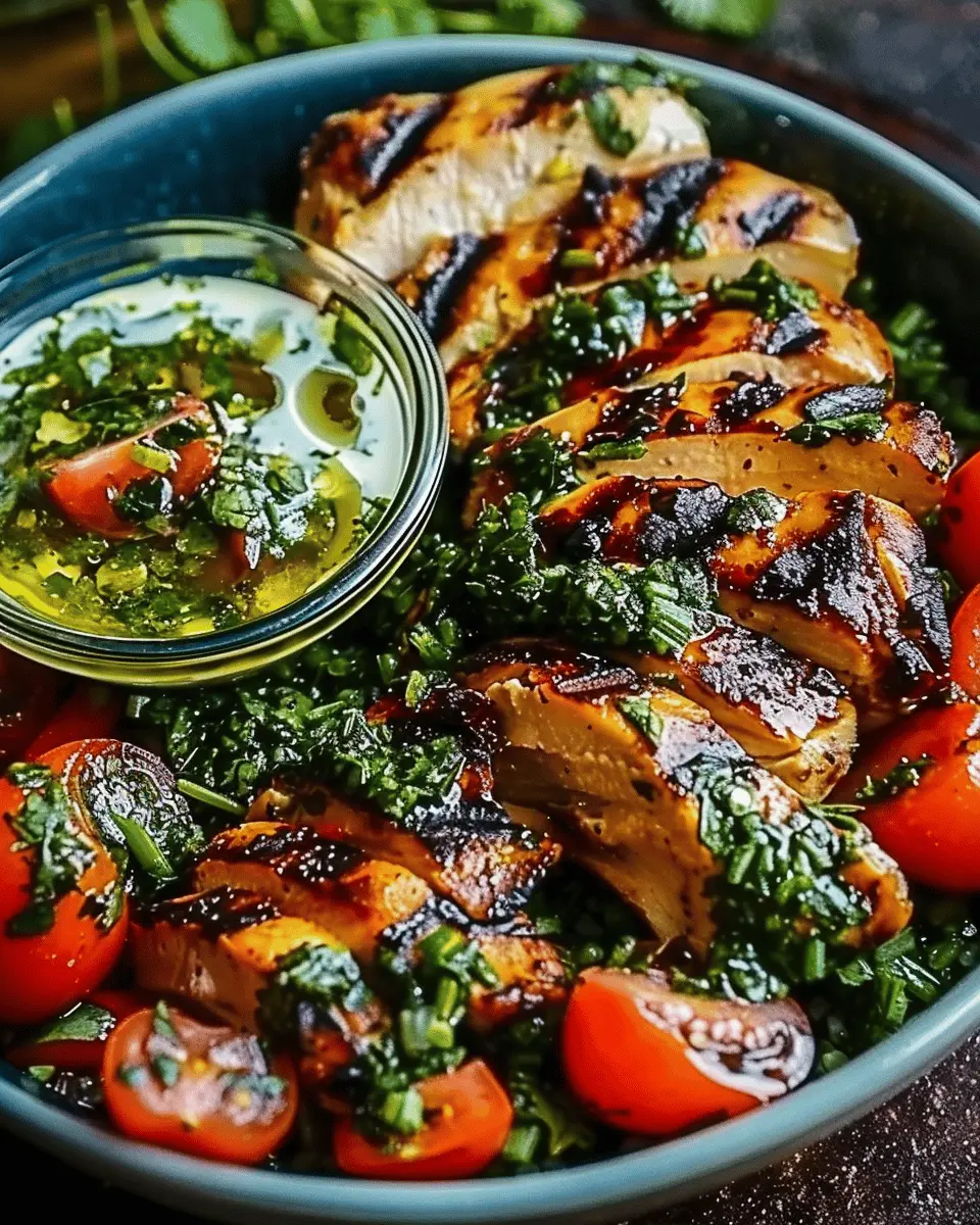 Chimichurri Grilled Chicken Bowl: Easy & Flavorful Garlic Sauce