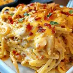 Irresistible Spicy Southern Cheesy Chicken Spaghetti Casserole