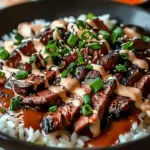 Korean BBQ Steak Rice Bowls with Spicy Cream Sauce