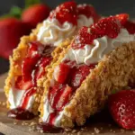 Strawberry Crunch Cheesecake Tacos