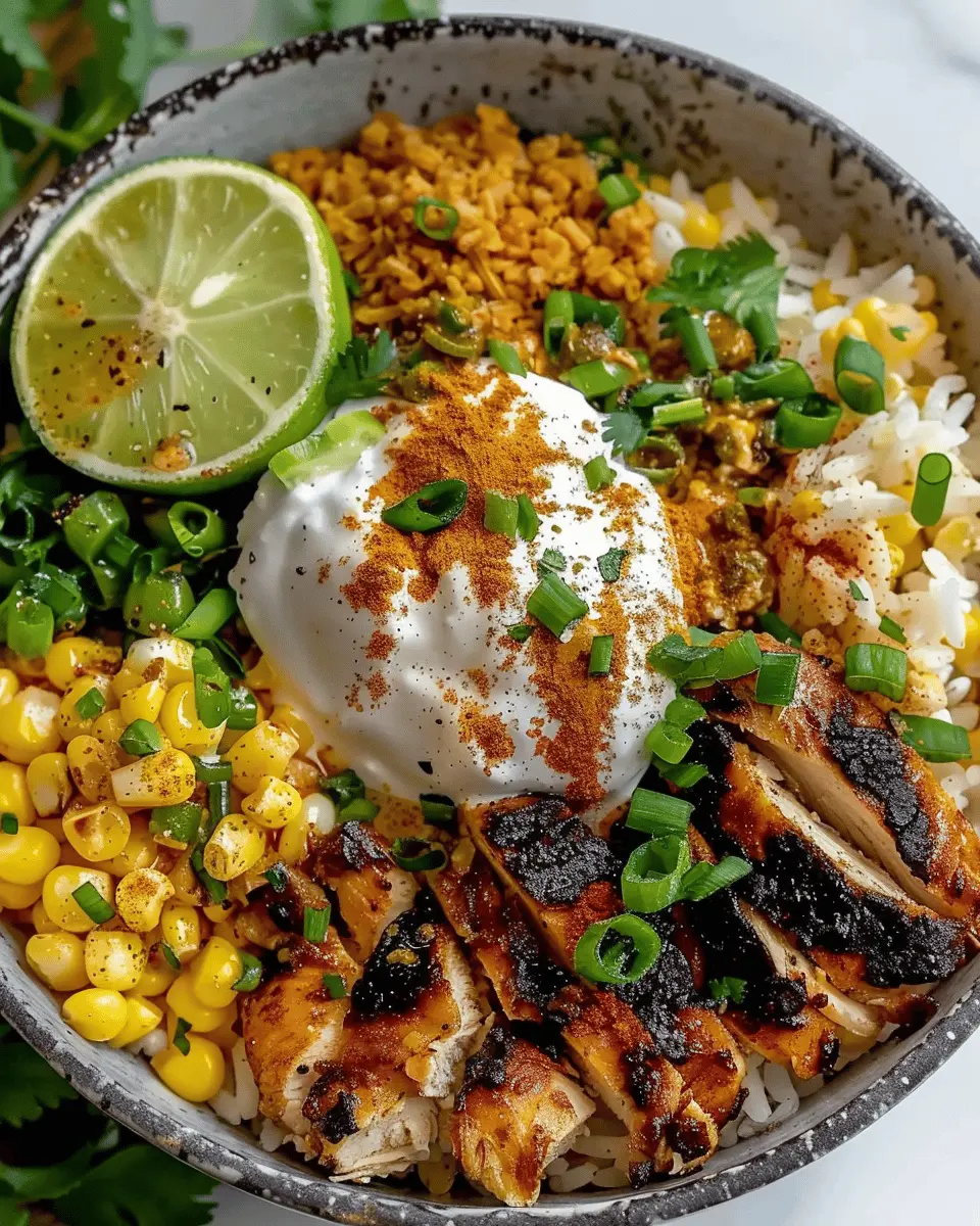 Street Corn Chicken Rice Bowl: Easy Recipe with Turkey Bacon Twist