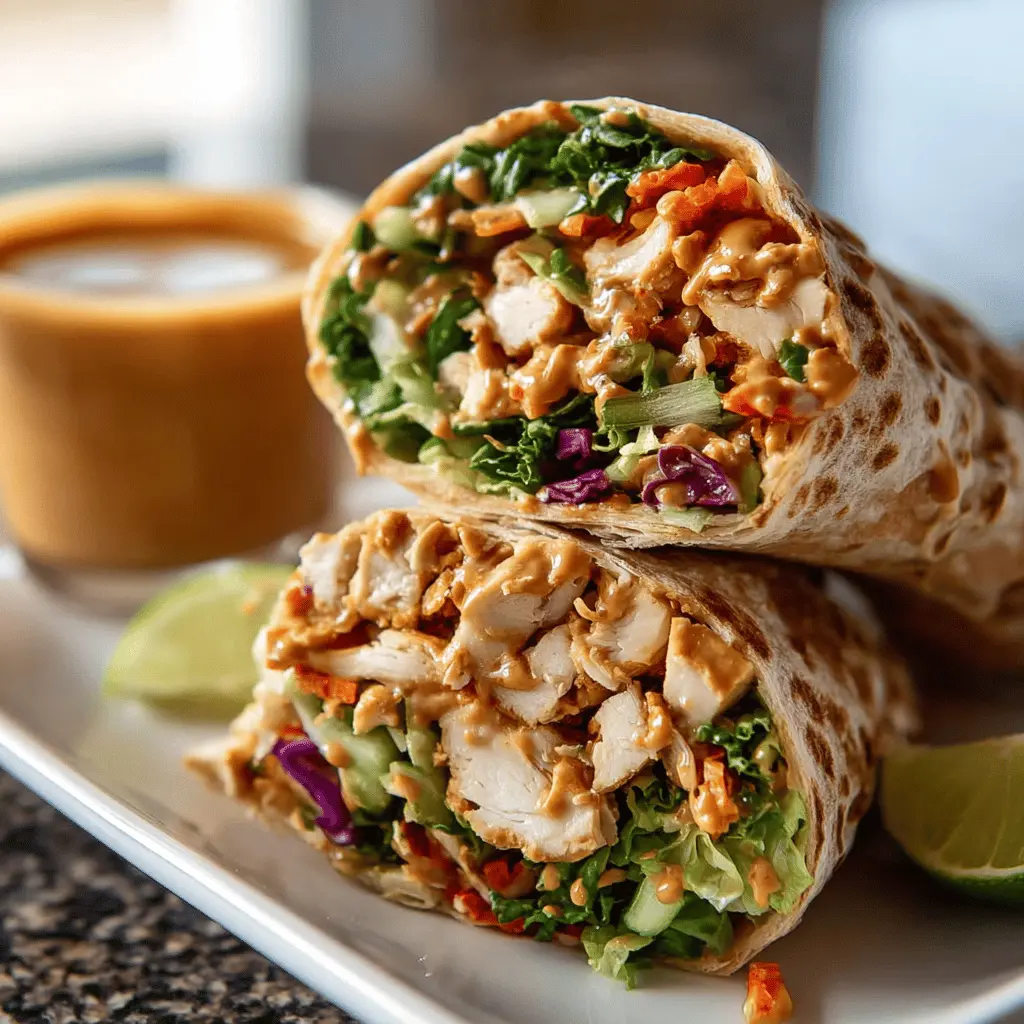 Thai Peanut Chicken Wraps: Easy & Delicious Homemade Treats