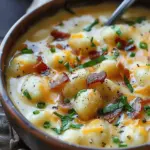 Bacon Cheddar Gnocchi Soup