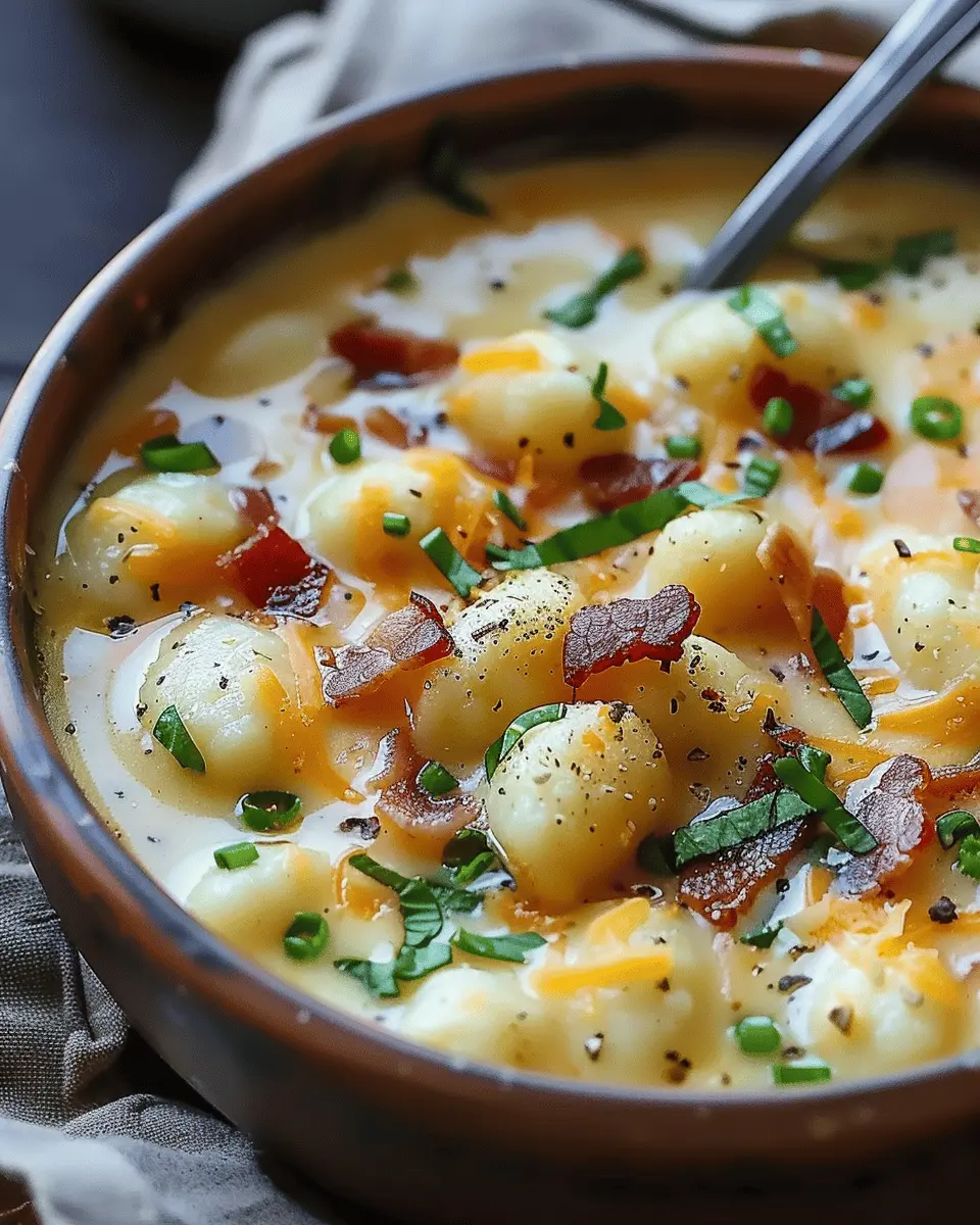 Bacon Cheddar Gnocchi Soup: Indulgent Comfort in a Bowl