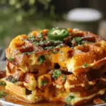 Cheddar Jalapeño Cornbread Waffles
