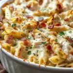 Creamy Chicken Bacon Ranch Pasta Bake