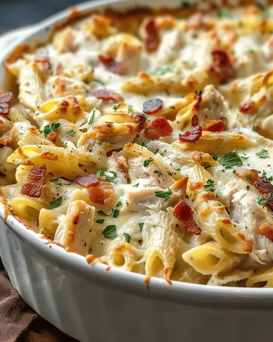 Creamy Chicken Turkey Bacon Ranch Pasta Bake for Cozy Nights