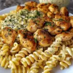 Creamy Garlic Butter Chicken and Rotini in Parmesan Sauce
