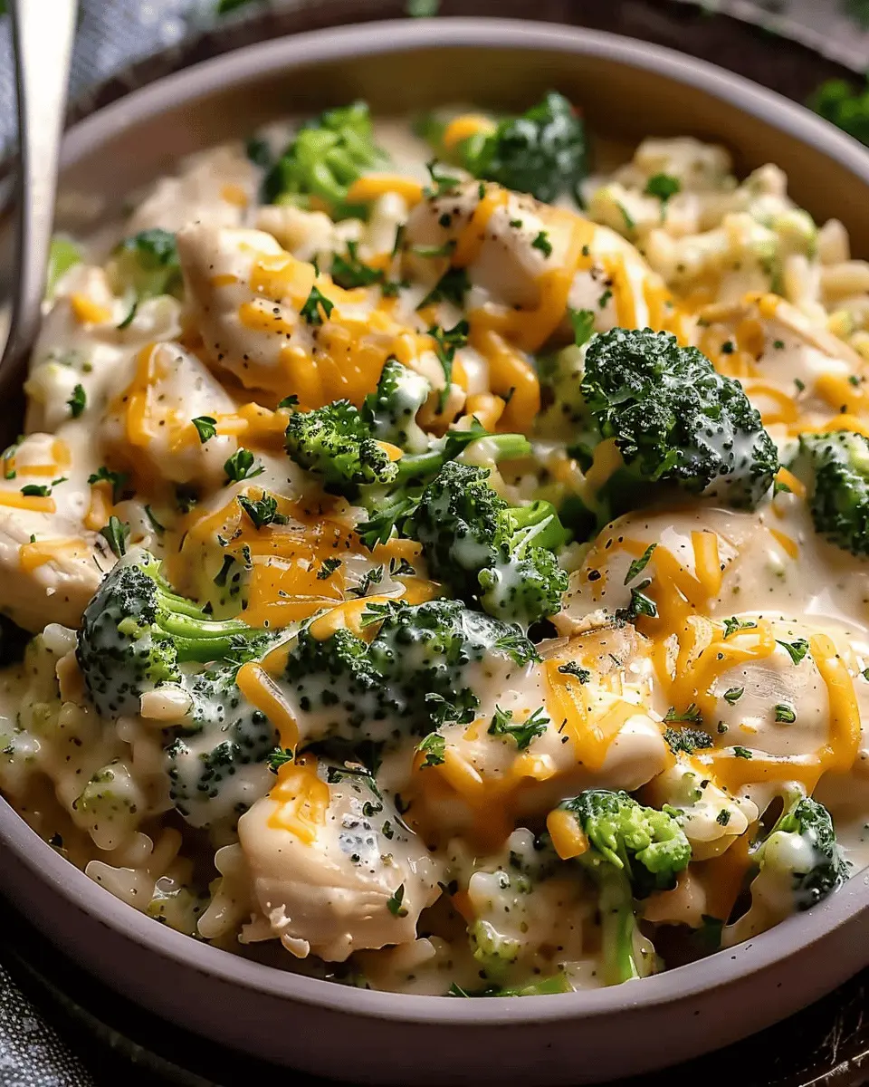 Irresistible crockpot creamy broccoli cheddar chicken delight – a cozy family favorite