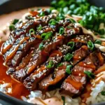 Korean BBQ Steak Rice Bowls with Spicy Cream Sauce