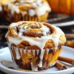 Pumpkin Cinnamon Roll Muffins
