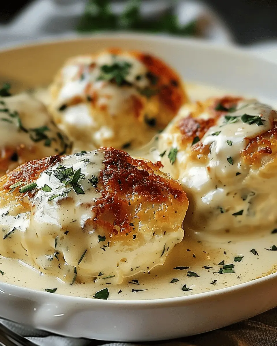 Chicken Pillows: Indulgent Recipe with Creamy Parmesan Sauce for Cozy Nights