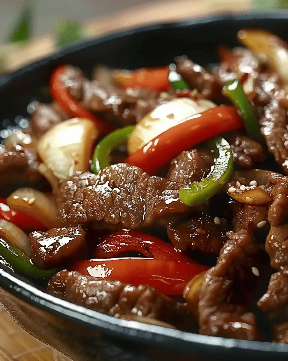 Sizzling Chinese Pepper Steak: A Juicy Delight with Onions