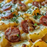 Cheesy Ranch Potatoes and Smoked Sausage