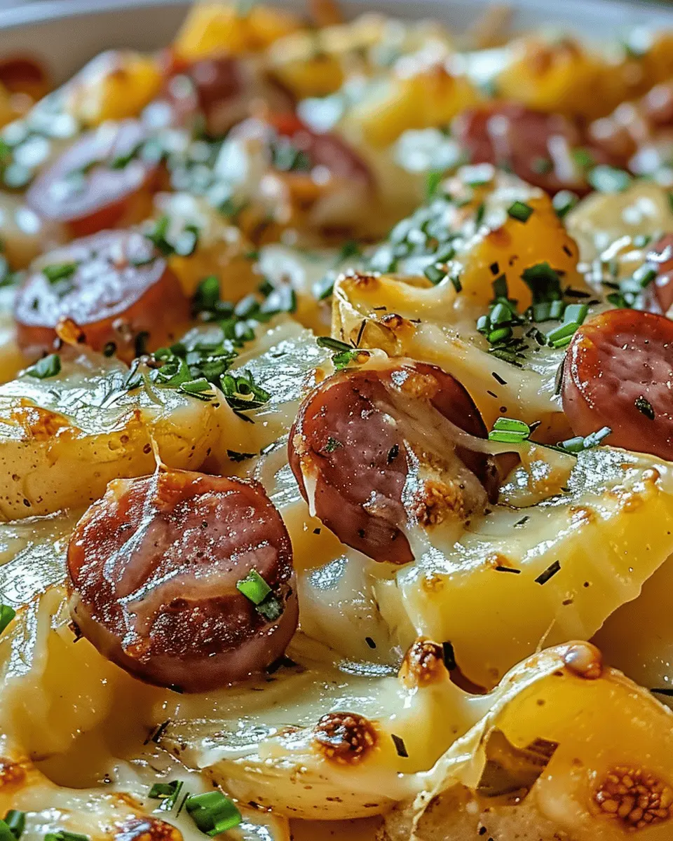 Cheesy Ranch Potatoes and Smoked Sausage