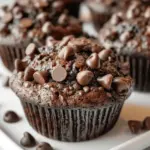 Bakery-Style Double Chocolate Chip Muffins