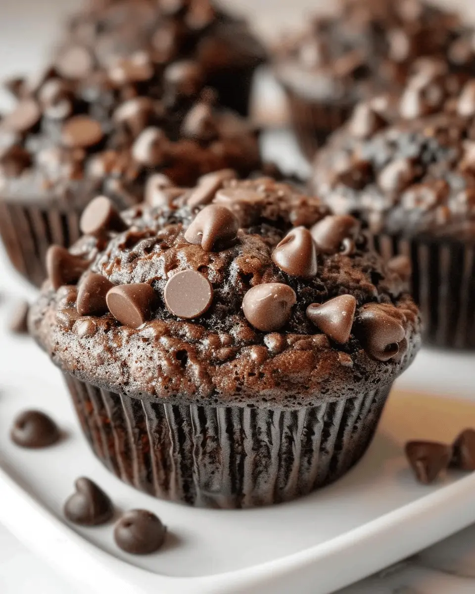 Bakery-Style Double Chocolate Chip Muffins: Irresistibly Indulgent Treats