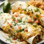 Smothered Green Chile Chicken Burritos