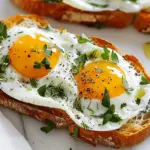 Smashed Egg Toasts with Herby Lemon Yogurt