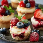 Mini Beeren Cheesecake Muffins