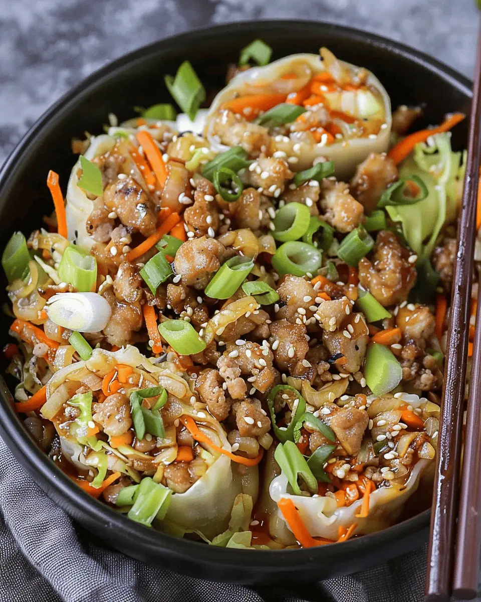 Egg Roll in a Bowl: Easy Flavorful Comfort with Turkey Bacon and Beef