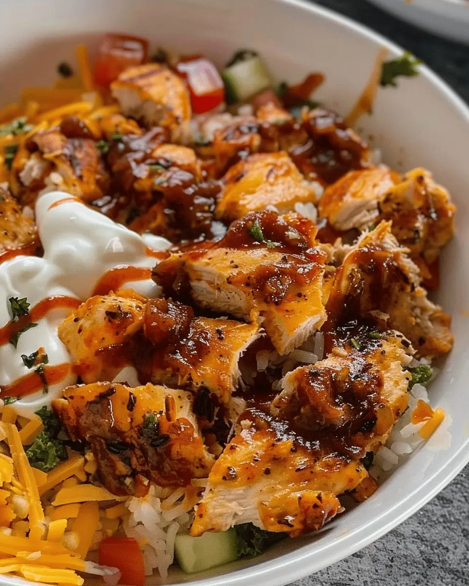 Macro Friendly BBQ Ranch Chicken Bowl Packed with 42g of Protein