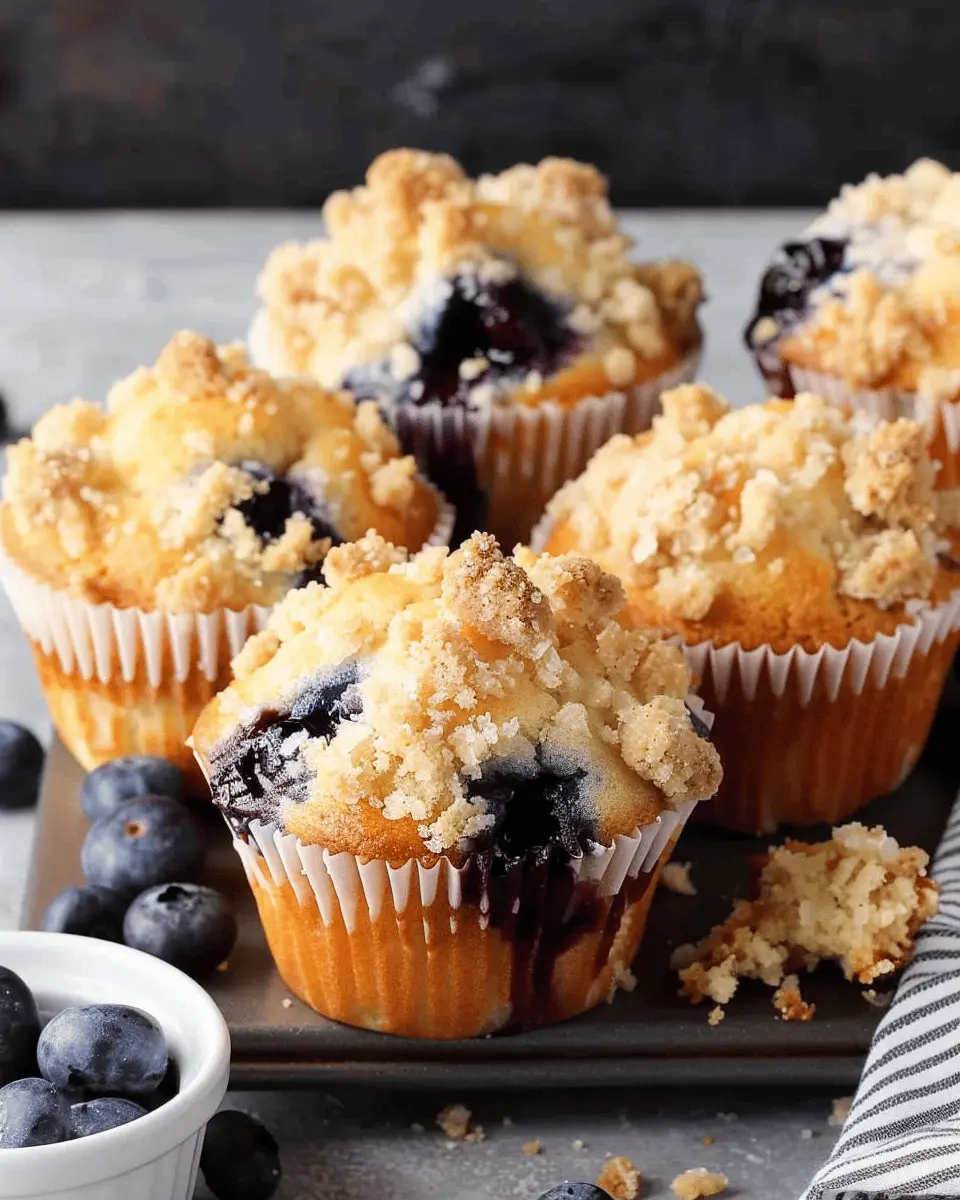 Blueberry Muffins with Crumb Topping: The Best Homemade Delight
