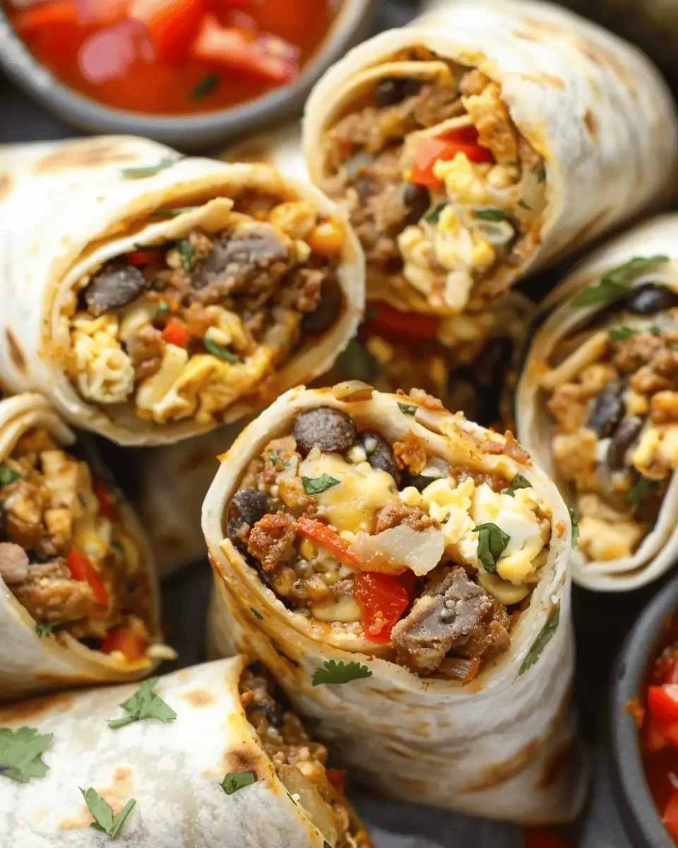 High Protein Breakfast Burrito: Easy Turkey Bacon & Chicken Ham Recipe