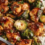 Air Fryer Sweet Chili Chicken and Brussels Sprouts