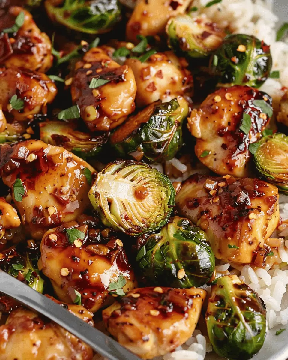 Air Fryer Sweet Chili Chicken and Brussels Sprouts Made Easy