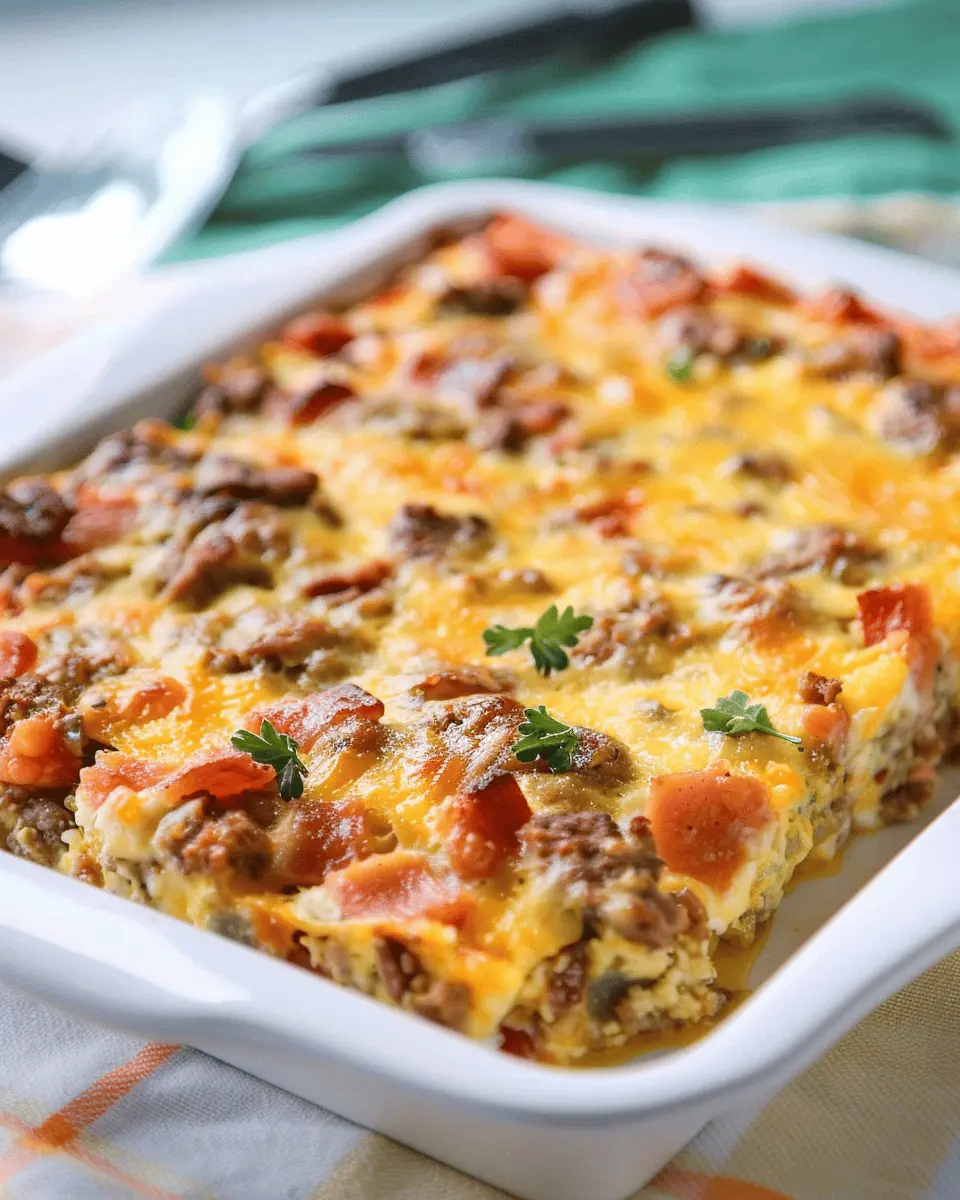 Breakfast Casserole: The Easy Turkey Bacon & Chicken Ham Delight