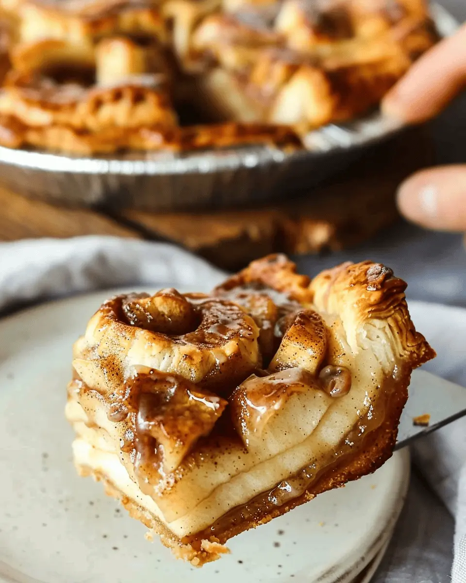 Cinnamon Roll Apple Pie