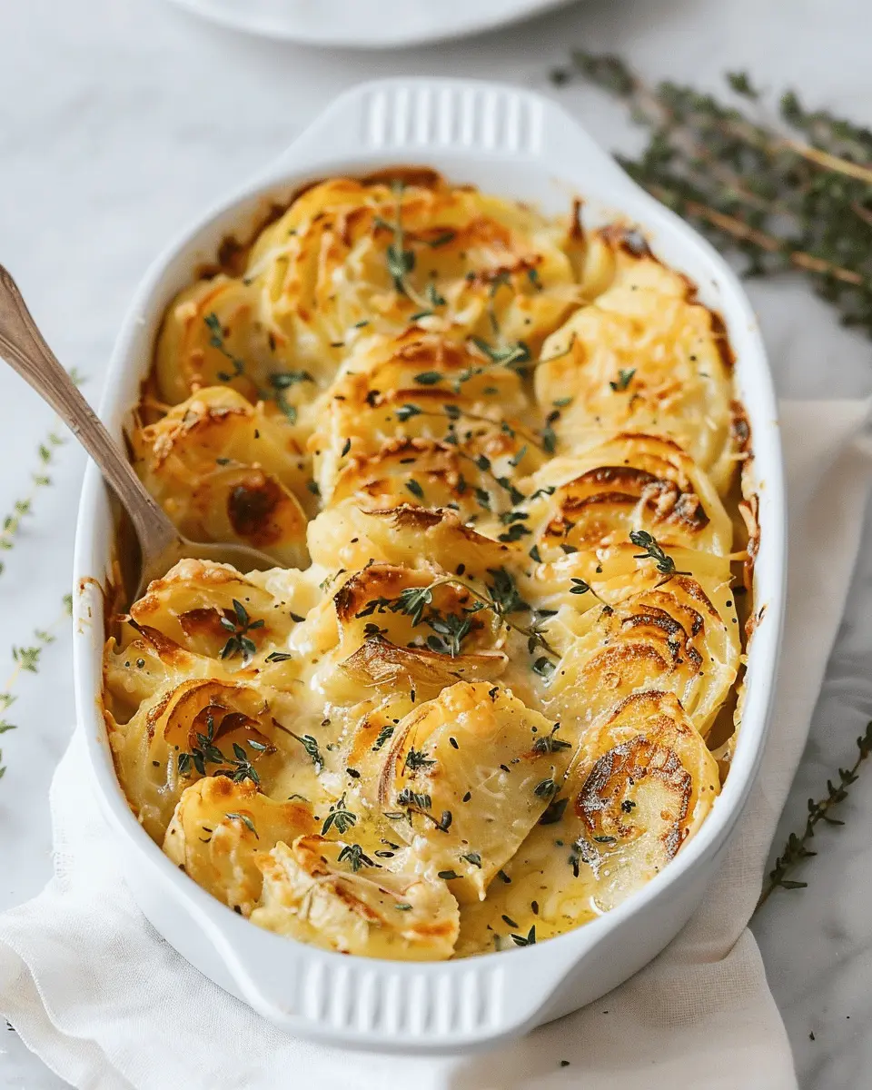 Creamy Scalloped Potatoes with Turkey Bacon and Chicken Ham Delight