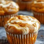 Pumpkin Cream Cheese Swirl Muffins
