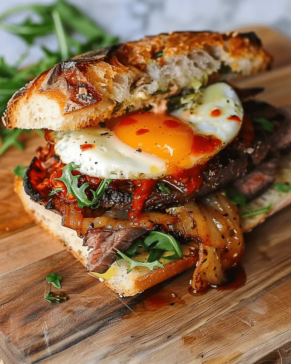 Steak & Egg Sandwich: Indulgent Flavor with Calabrian Chili Mayo