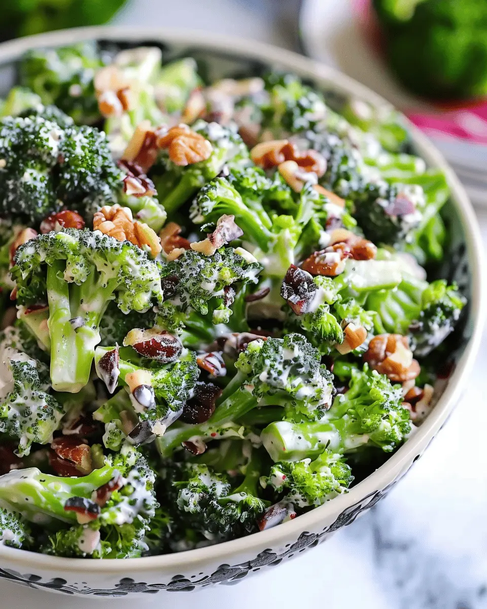 The Best Broccoli Salad with Turkey Bacon and Chicken Ham Delight