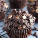 Chocolate Banana Oatmeal Muffins
