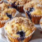 Lemon Blueberry Streusel Muffins