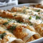 38g Protein Chicken Enchiladas with Dreamy White Sauce
