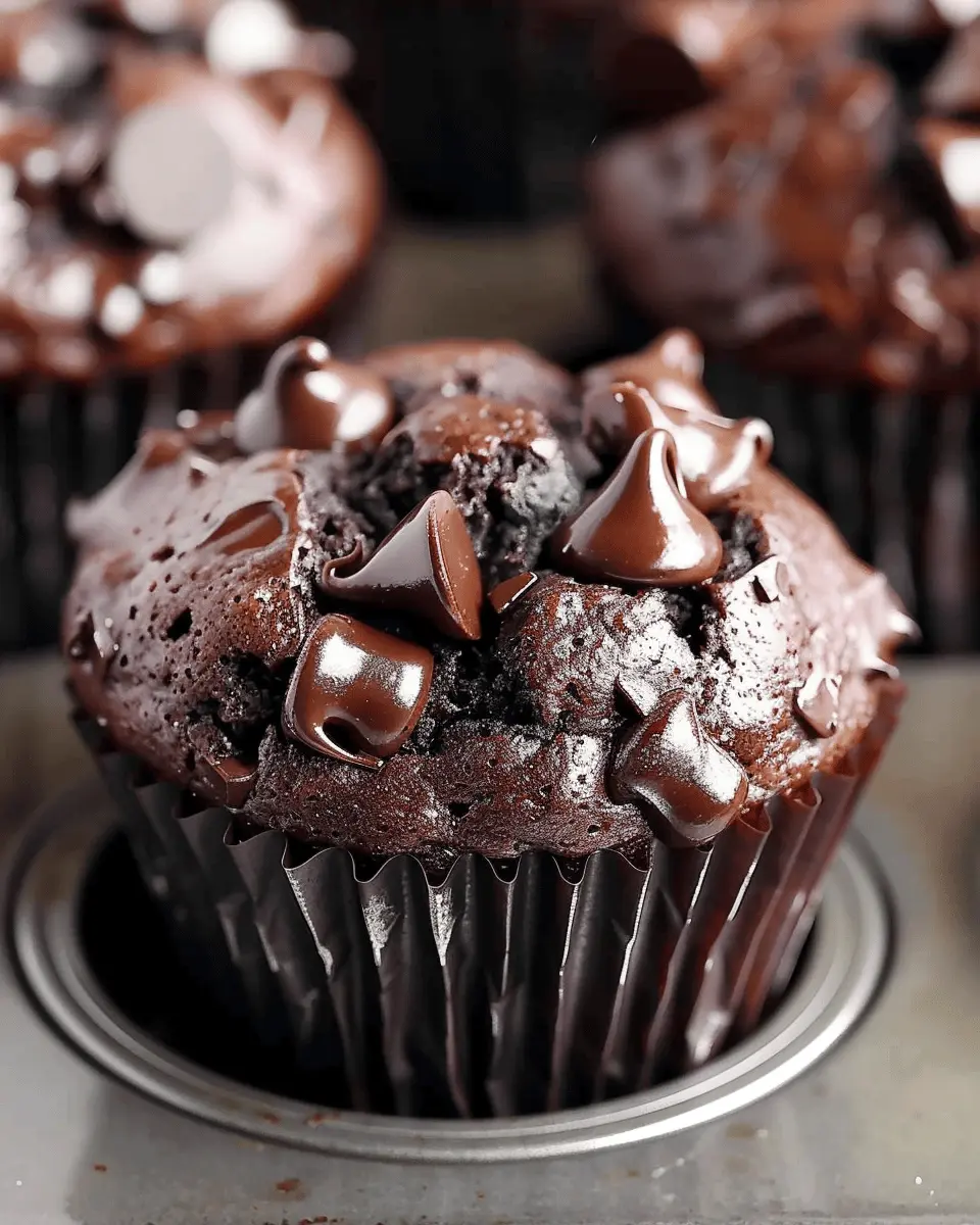 Bakery-Style Double Chocolate Chip Muffins Recipe: Easy Indulgence