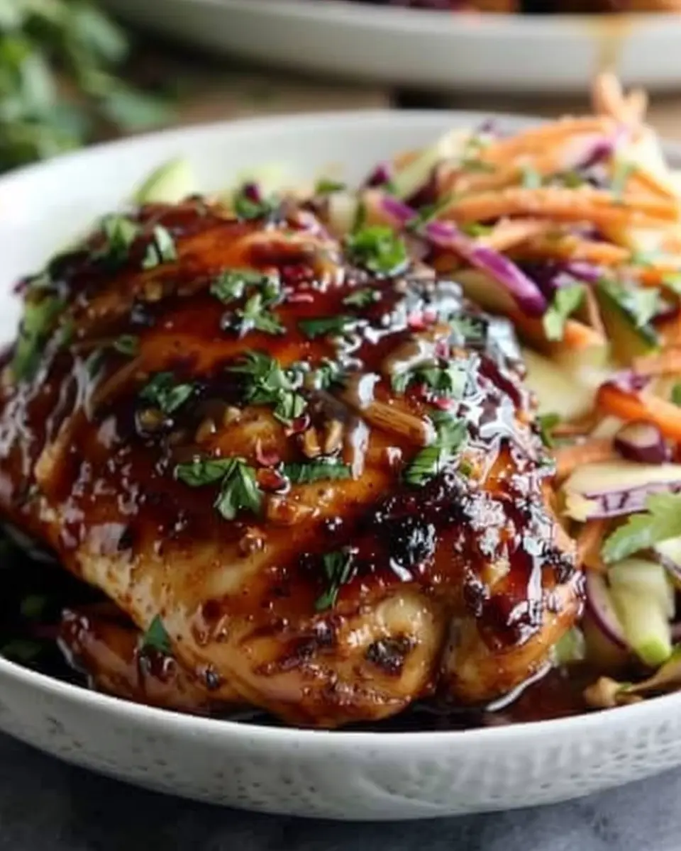 Sticky Apple Cider Chicken: Easy Recipe with Crisp Autumn Slaw