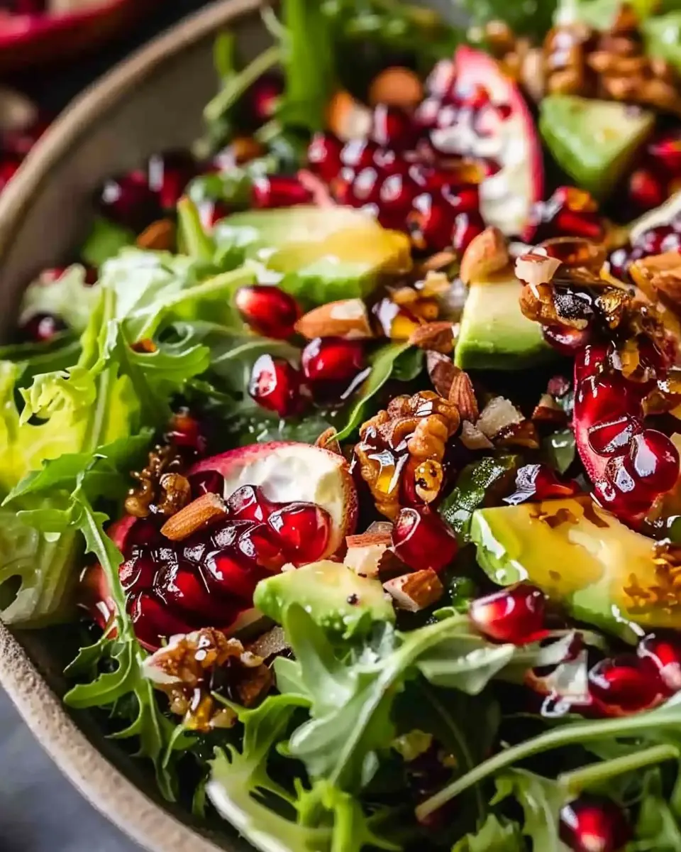 Pomegranate Christmas Salad: Easy Honey Mustard Dressing Delight