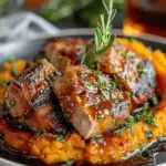 Apple Cider Pork with Mashed Sweet Potatoes Recipe