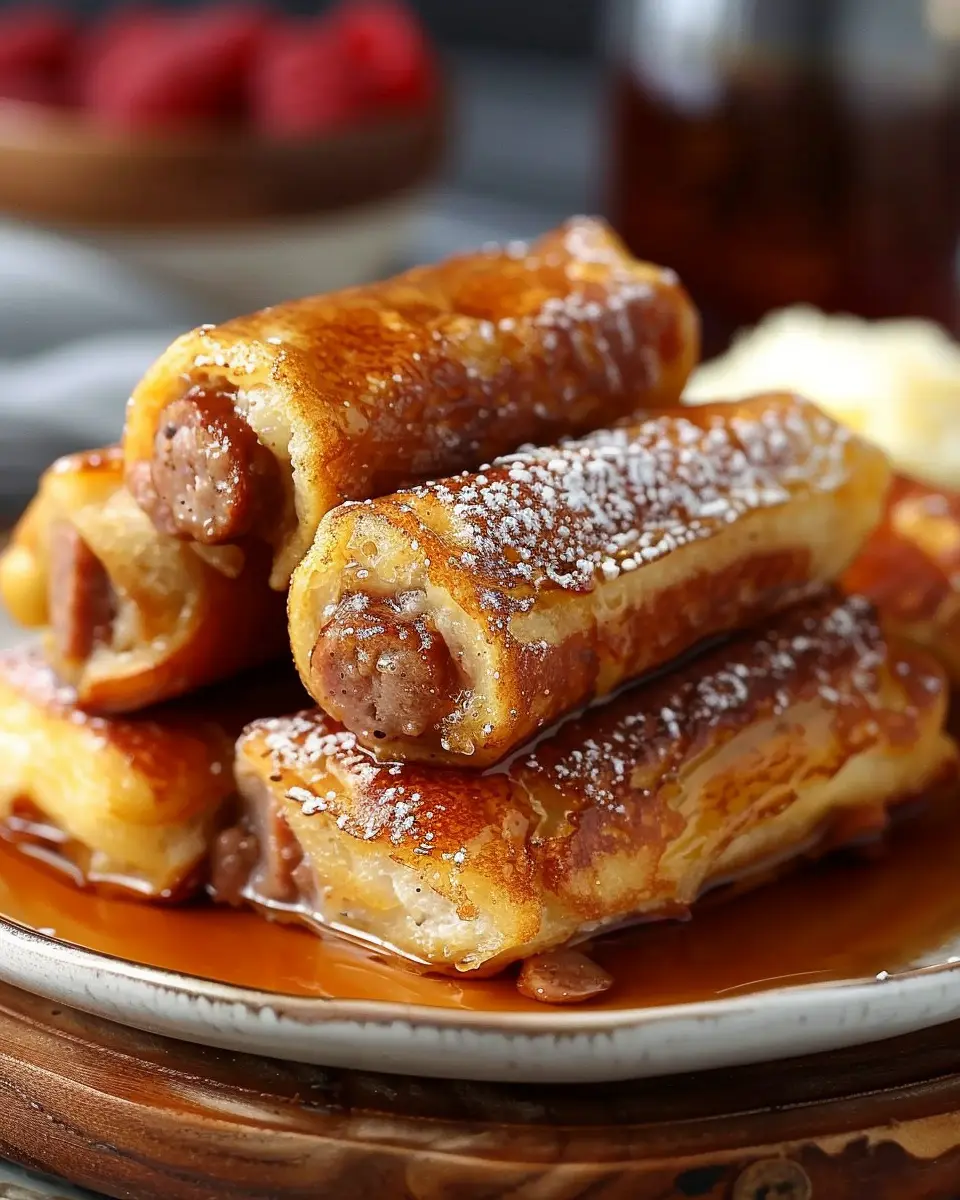 Sausage French Toast Roll-Ups with Turkey Bacon: A Cozy Delight