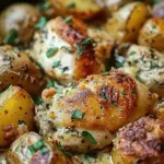 Garlic Parmesan Crockpot Chicken and Potatoes