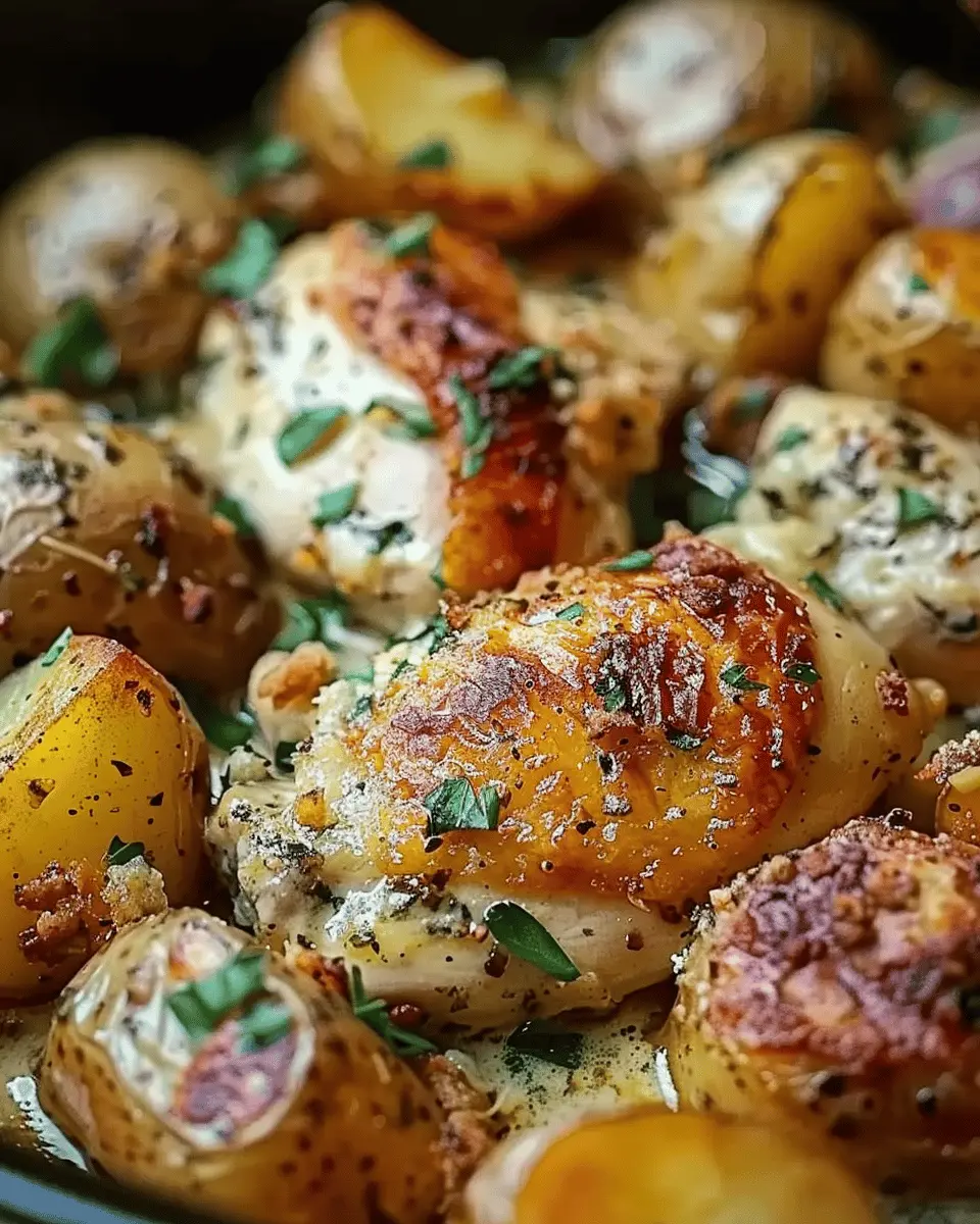 Garlic Parmesan Crockpot Chicken and Potatoes: Easy Comfort Dinner