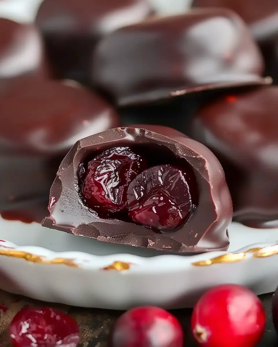 Chocolate Covered Cranberry Sauce Bites for Festive Indulgence