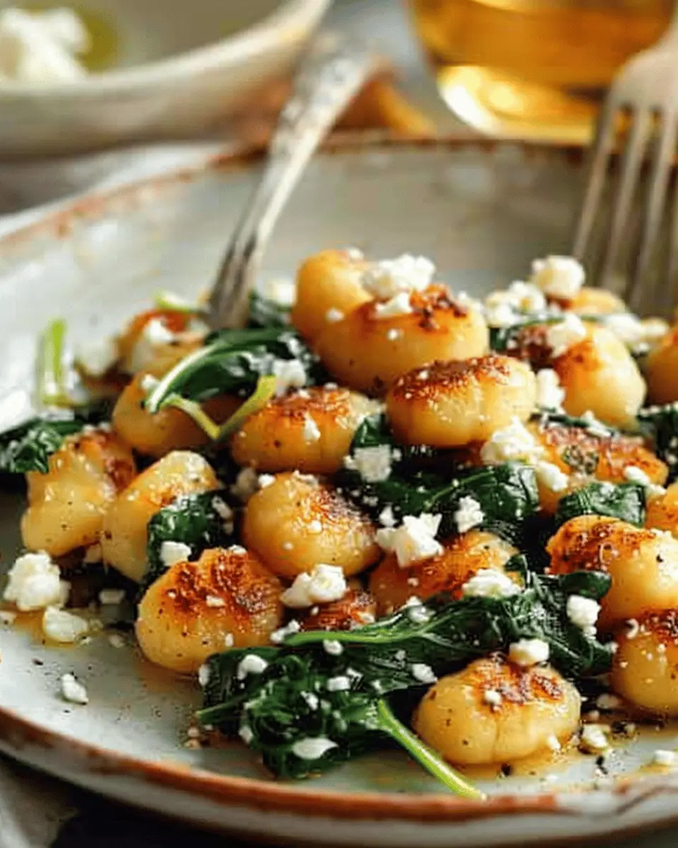 Crispy Gnocchi with Spinach and Feta: The Best Homemade Treat
